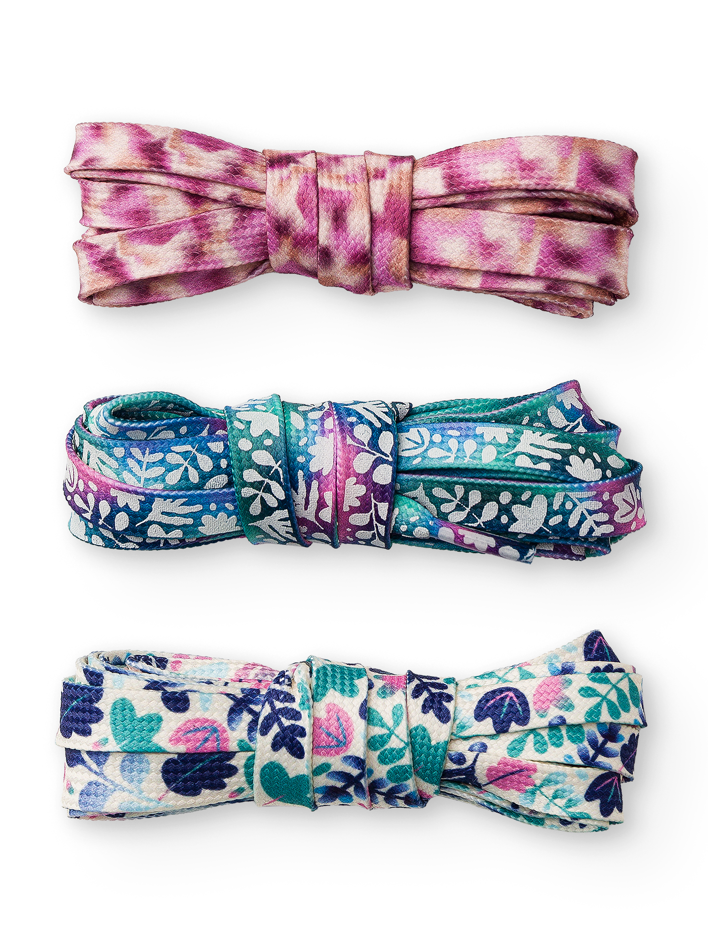 shoe-laces-3-pack-turquoise-leaves-6b/6bda605b0f2835694c681e2626b93c79accbe888